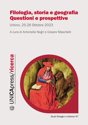 Copertina per Filologia, storia e geografia: Questioni e prospettive